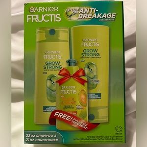 Garnier Fructis Grow Strong Shampoo Conditioner & Treatment Holiday Gift Set